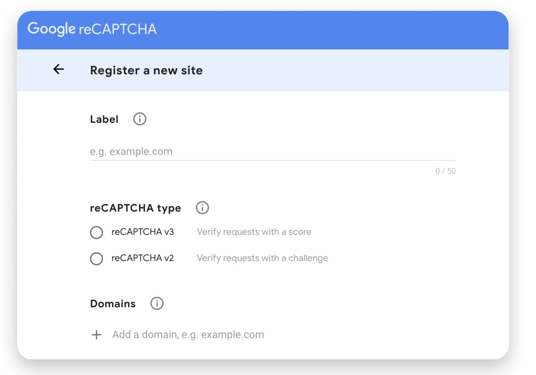 Настроили защиту от спама через Google reCAPTCHA.