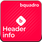 Bquadro: информационное поле в шапке сайта