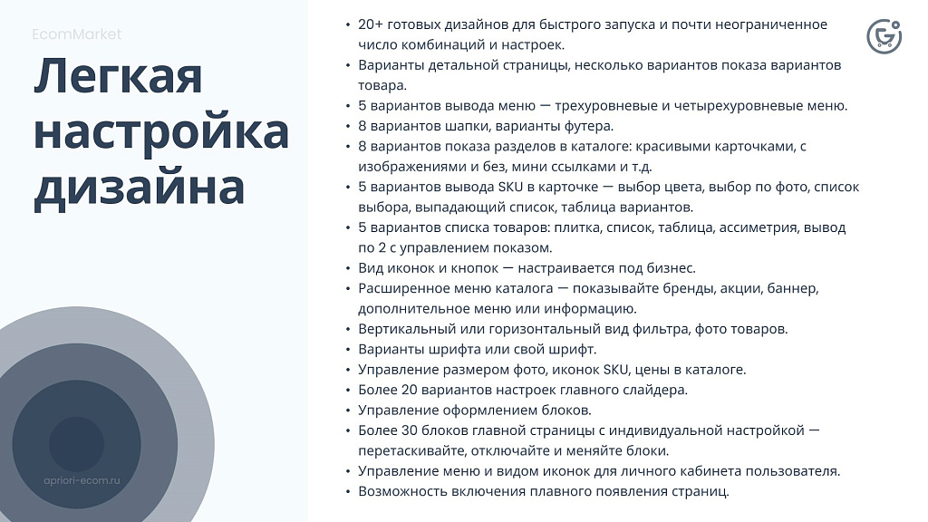 Apriori.EcomMarket: Конструктор настроек и продвинутый маркетинг — скриншот 33 из 43