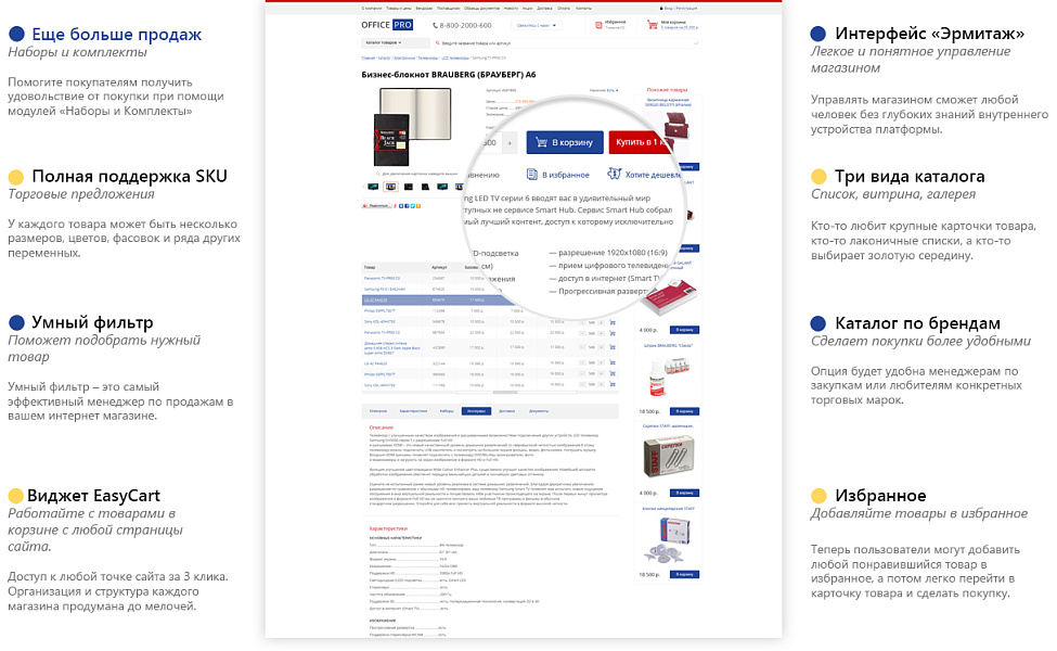 OfficePRO: расходные материалы, канцтовары и мебель для офиса — готовый интернет-магазин — скриншот 3 из 10