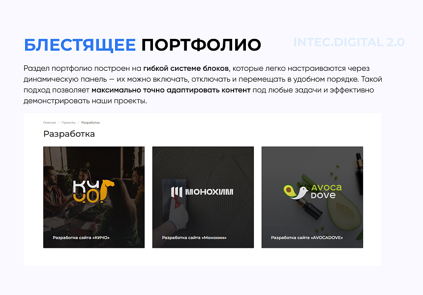 INTEC.Digital 2.0: готовый сайт для веб-студий и digital-агентств — скриншот 6 из 18
