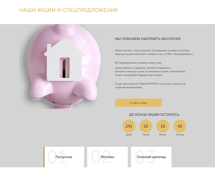 Разработка и продвижение сайта новостройки — скриншот 5 из 7