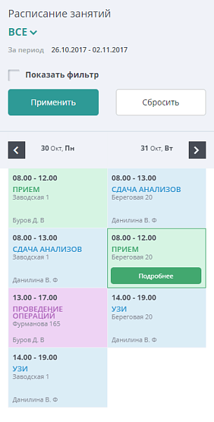 Мибок: разработка сайта ветеринарной клиники — скриншот 15 из 17