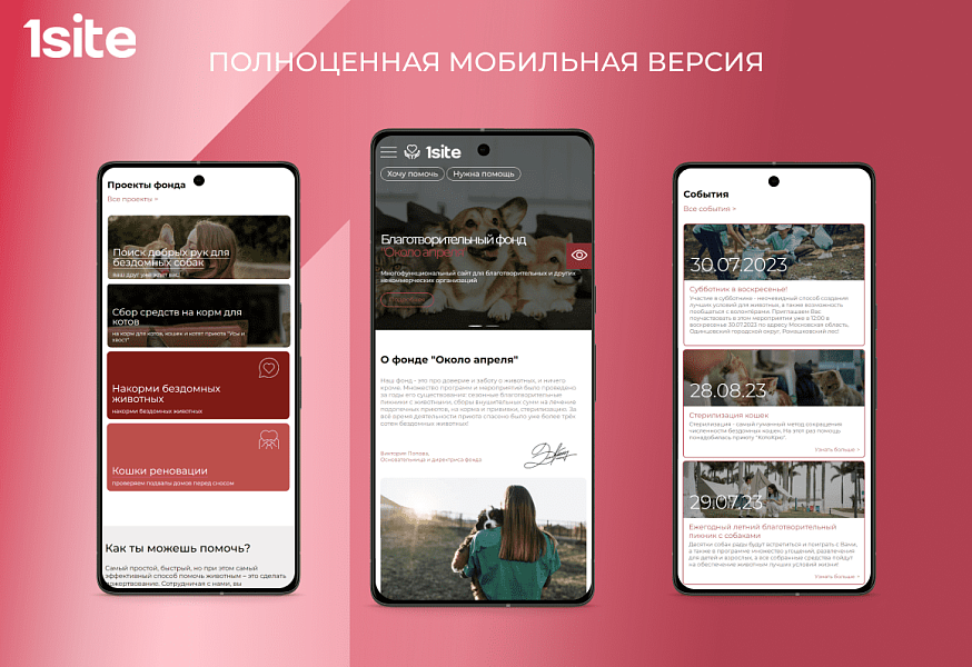 1Site.NKO – платформа для НКО и благотворительных фондов — скриншот 6 из 7