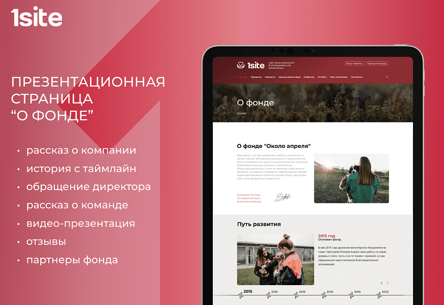 1Site.NKO – платформа для НКО и благотворительных фондов — скриншот 7 из 7