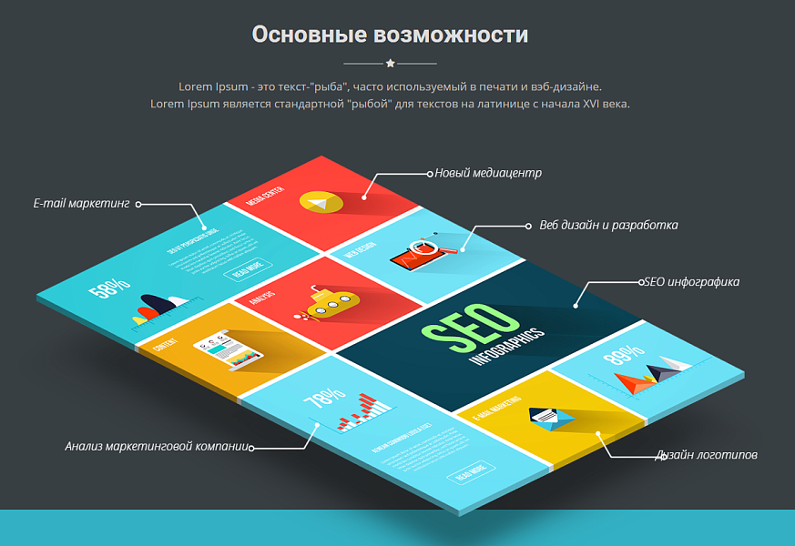 Spectrum — Отзывчивая Посадочная Страница — скриншот 3 из 6
