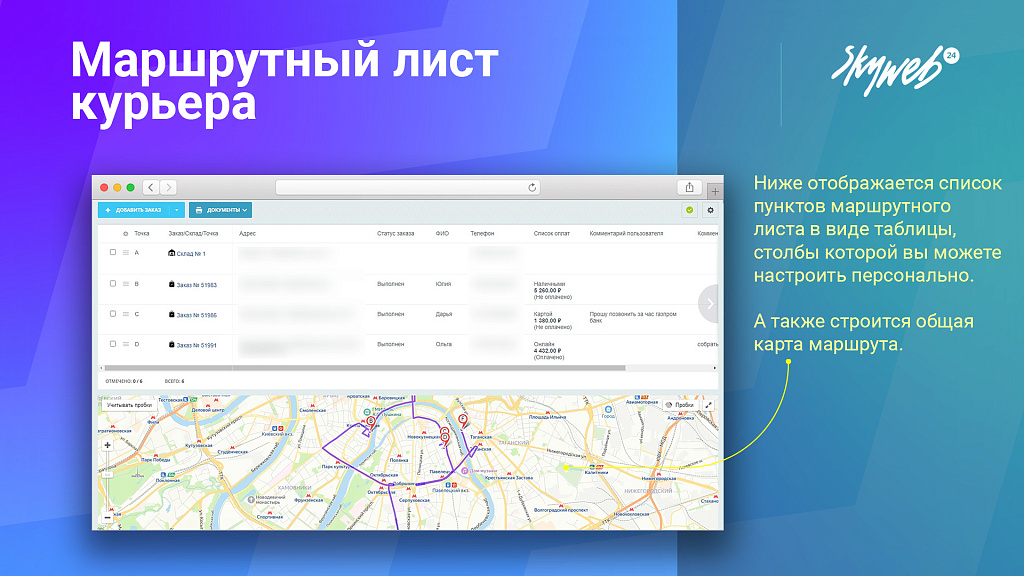 Управление доставкой: маршрутные листы и контроль курьеров — скриншот 4 из 11