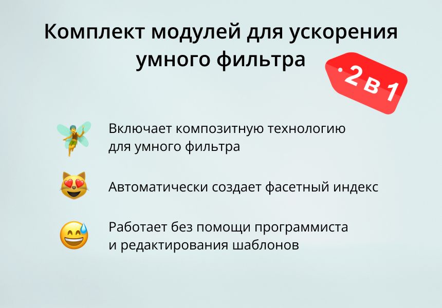 INRAISE: Оптимизация умного фильтра. SEO, композит, фасетный индекс — скриншот 1 из 5
