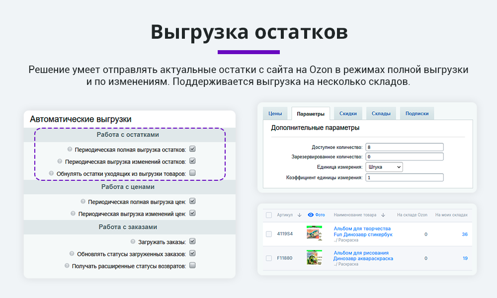 Интеграция с Ozon через API: цены, остатки, заказы — скриншот 2 из 7