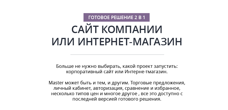 Корпоративный сайт с магазином: решение 2 в 1 — скриншот 5