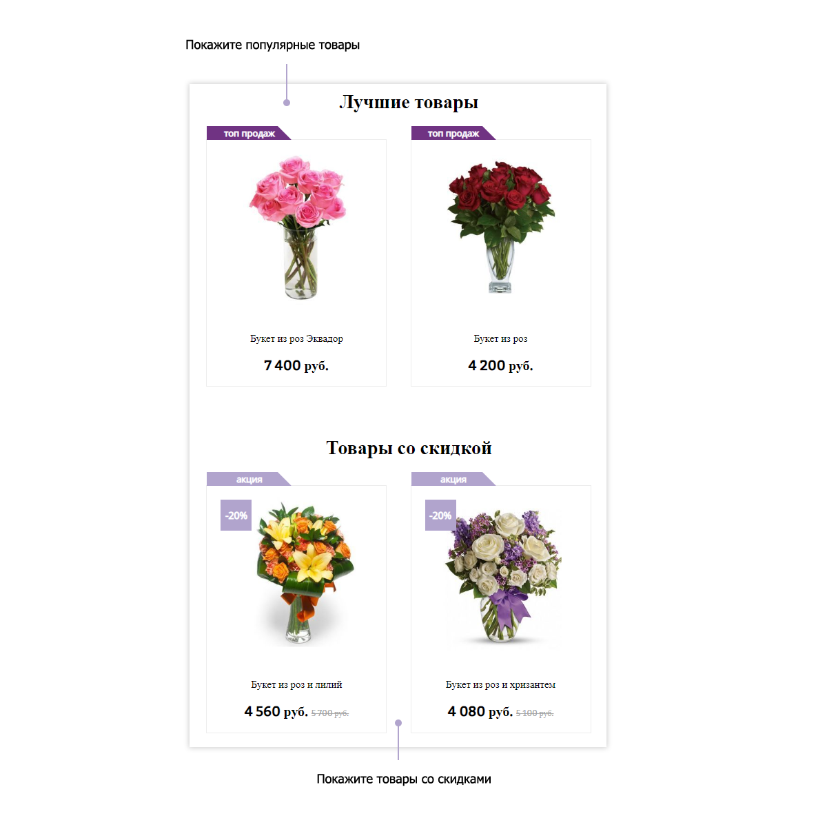 Интернет-магазин цветов и растений Pvgroup.Flower: старт с конструктором 60152 — скриншот 4