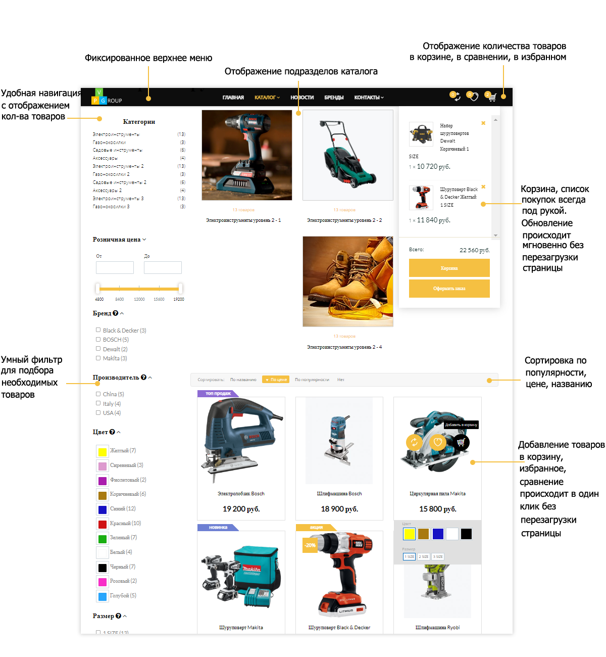 Pvgroup.Tools: Создание интернет-магазина с конструктором, этап №60142 — скриншот 7