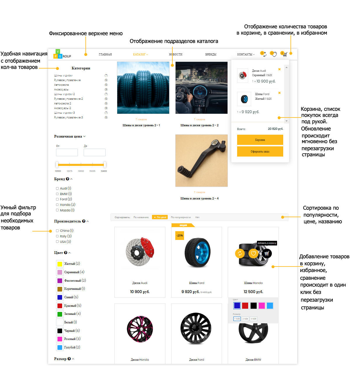 Интернет-магазин автозапчастей Pvgroup.Auto — конструктор №60138 — скриншот 7