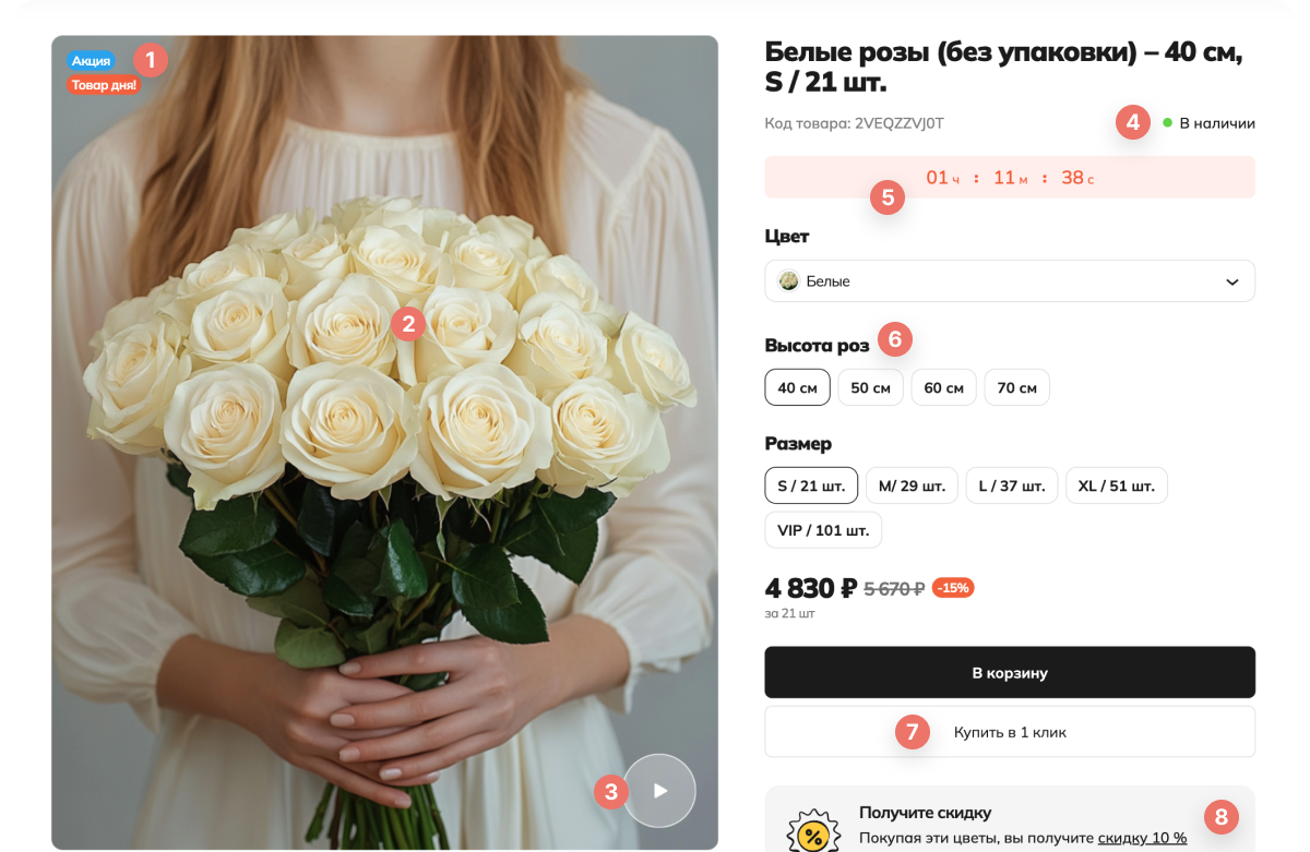 Интернет-магазин цветов, букетов и подарков «КРАЙТ: FLOWERS» — скриншот 22