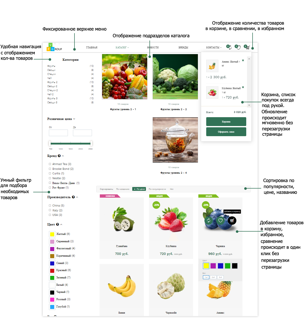 Pvgroup.Food — интернет-магазин органических продуктов. Запуск с конструктором, арт. 60153 — скриншот 7