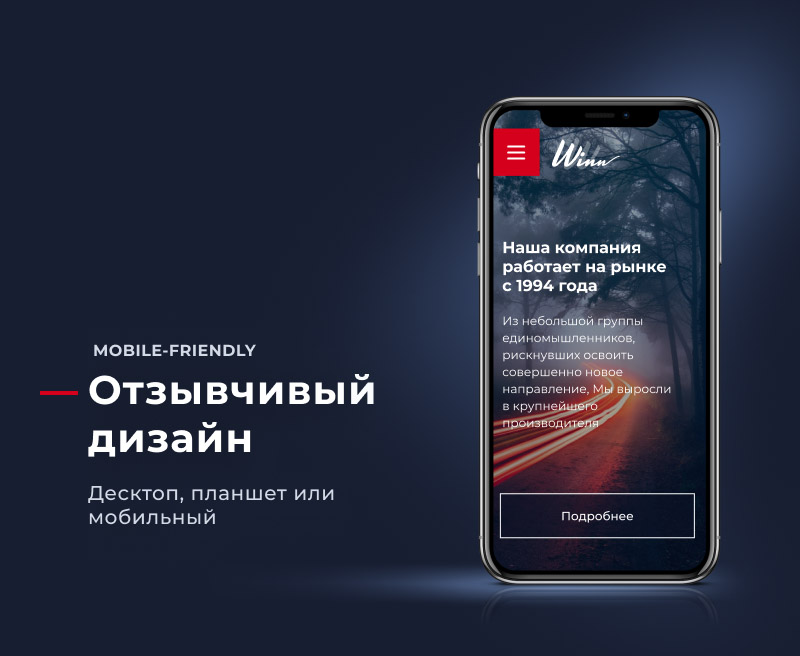 Winn: премиальный сайт для корпораций — скриншот 21