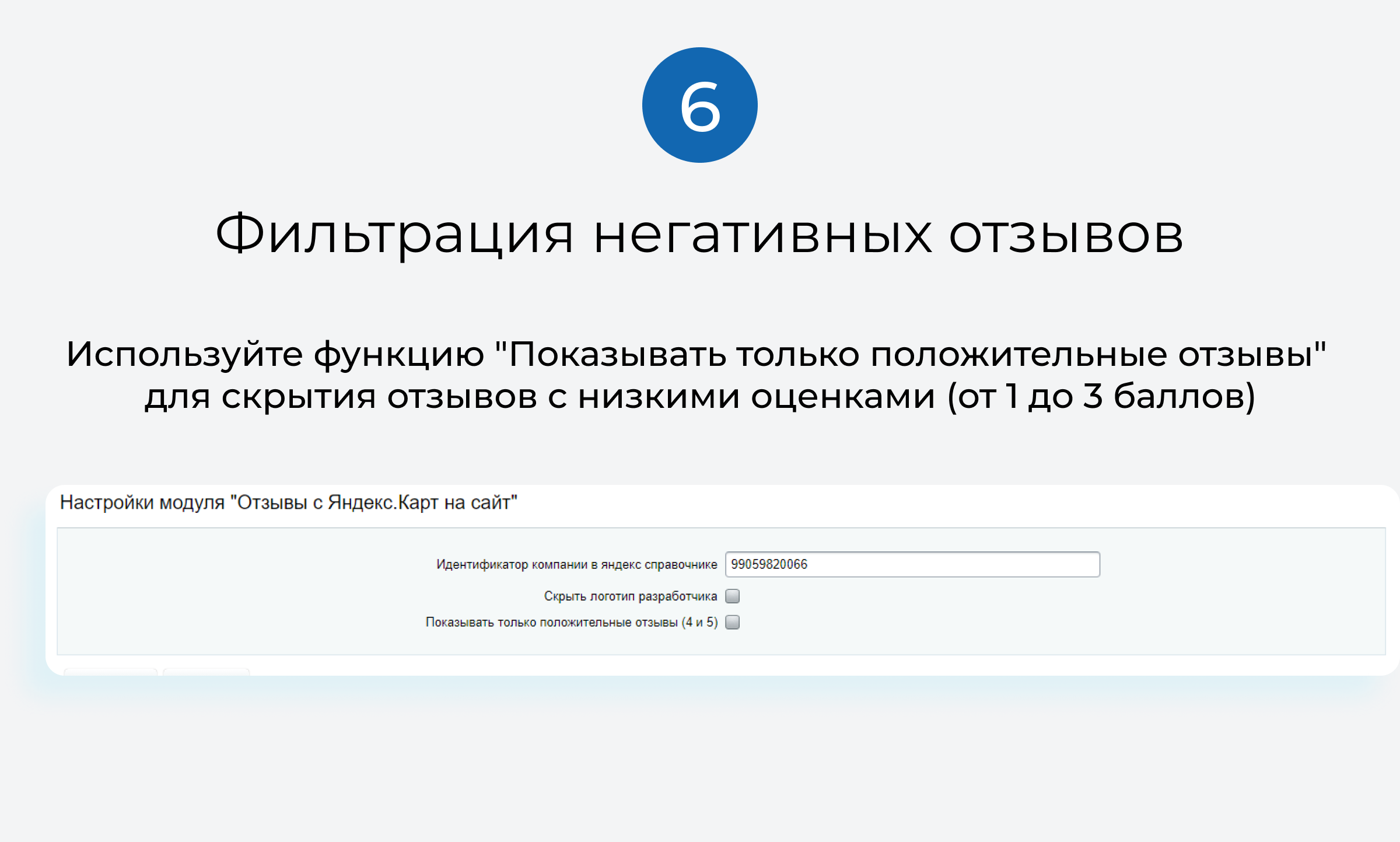 LeadSpace: публикация отзывов с Яндекс.Карт на сайте — скриншот 12