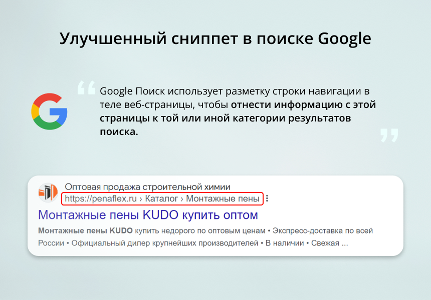 INRAISE: Schema.org BreadcrumbList — SEO-микроразметка хлебных крошек без разработчиков — скриншот 2