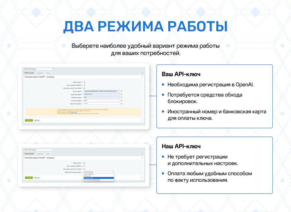 OpenAI ChatGPT: универсальный SEO генератор контента, метатегов и описаний в 2 режимах с PROXY и GPT-4o — скриншот 3