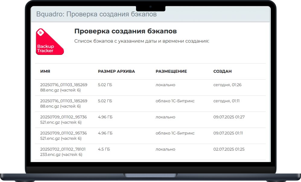 Bquadro: Умный мониторинг сайтов с ИИ и полезными гаджетами — скриншот 7