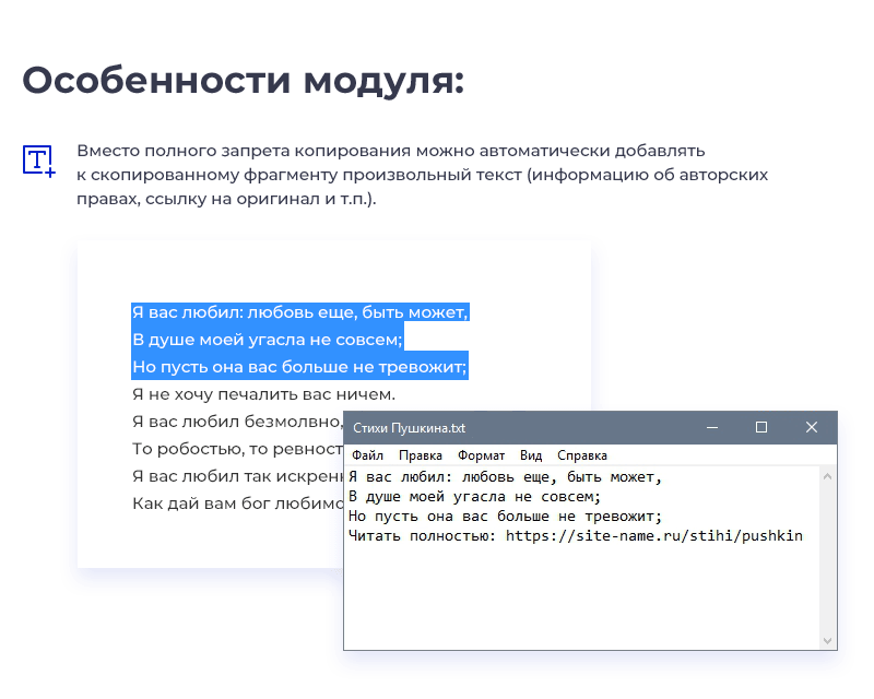 STARt: Защита контента сайта от копирования текста и изображений — скриншот 11