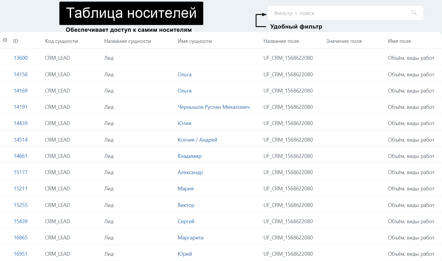 АйтиНебо: Индивидуальные пользовательские поля — скриншот 4